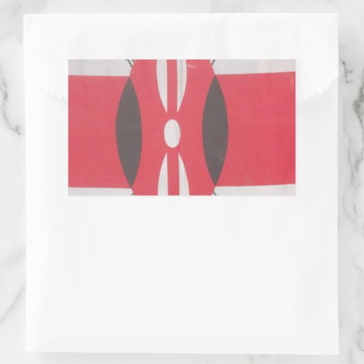 Kenia Vlag Harambe Ontwerp Rechthoekige Sticker (Tas)