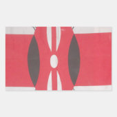  Kenia Vlag Harambe Ontwerp Rechthoekige Sticker (Voorkant)