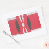  Kenia Vlag Harambe Ontwerp Rechthoekige Sticker (Envelop)