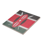  Kenia Vlag Harambe Ontwerp Tegeltje (Zijkant)