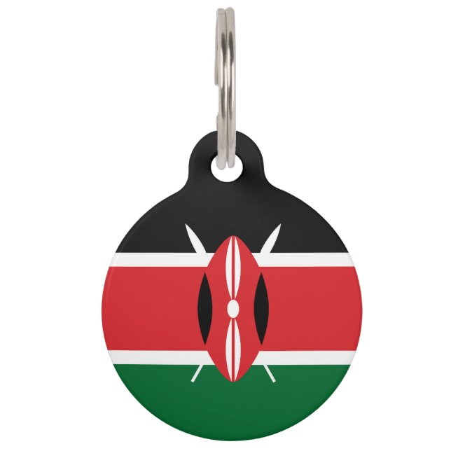 Kenia vlag huisdierpenning (Voorkant)