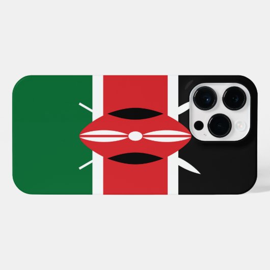 Kenia vlag iPhone hoesje (Achterkant horizontaal)