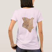 Kenia Vlag + Kaart + Tekst T-shirt (Achterkant)