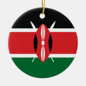 Kenia vlag keramisch ornament (Voorkant)