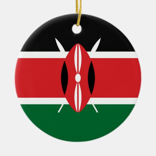 Kenia vlag keramisch ornament (Voorkant)