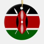 Kenia vlag keramisch ornament (Voorkant)