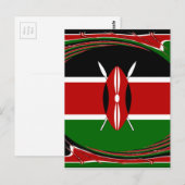 Kenia Vlag Kunst – Patriottisch & Modern Design Briefkaart (Voorkant / Achterkant)