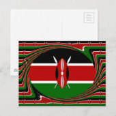 Kenia Vlag Kunst – Patriottisch & Modern Design Briefkaart (Voorkant / Achterkant)