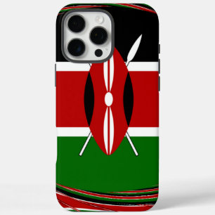 Kenia Vlag Kunst – Patriottisch & Modern Design iPhone 16 Pro Max Hoesje