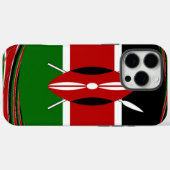 Kenia Vlag Kunst – Patriottisch & Modern Design Case-Mate iPhone Case (Achterkant (horizontaal))