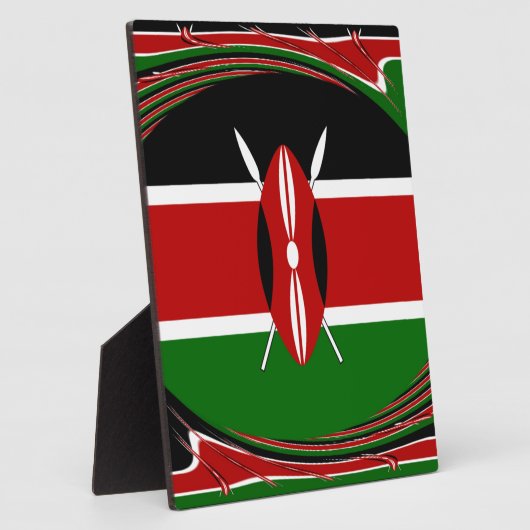 Kenia Vlag Kunst – Patriottisch & Modern Design Fotoplaat (Zijkant)