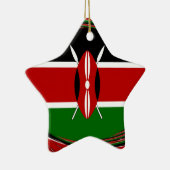Kenia Vlag Kunst – Patriottisch & Modern Design Keramisch Ornament (Rechts)