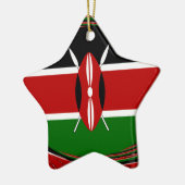 Kenia Vlag Kunst – Patriottisch & Modern Design Keramisch Ornament (Links)