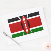 Kenia Vlag Kunst – Patriottisch & Modern Design Rechthoekige Sticker (Envelop)