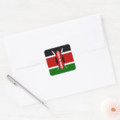 Kenia Vlag Kunst – Patriottisch & Modern Design Vierkante Sticker (Envelop)