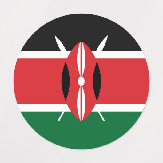 Kenia vlag labels (Design 1)