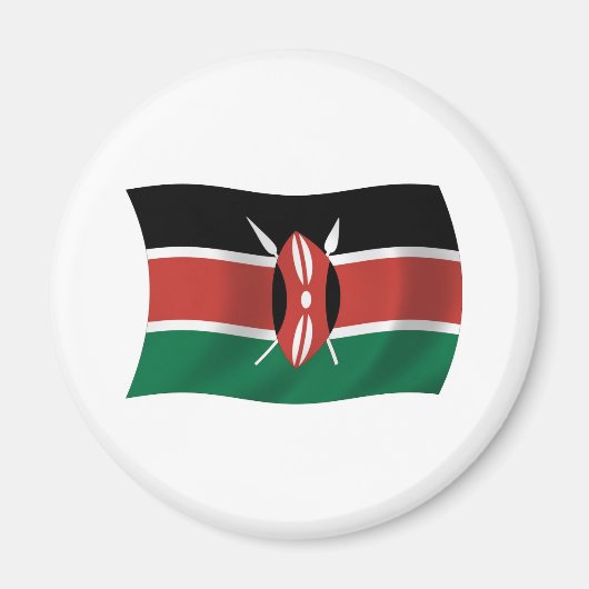 Kenia Vlag Magneet (Voorkant)
