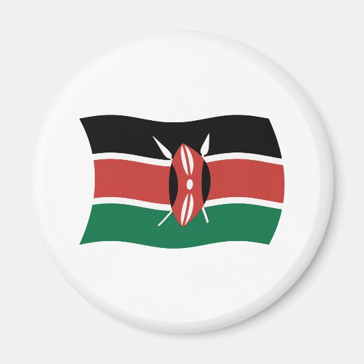 Kenia Vlag Magneet (Voorkant)