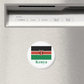 Kenia Vlag met naam Magneet (Insitu (Vaatwasser))
