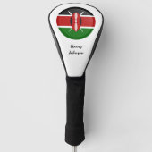 Kenia Vlag & Monogrammed Golfclubs Hoesjes Golfheadcover (Voorkant)