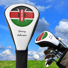 Kenia Vlag & Monogrammed Golfclubs Hoesjes Golfheadcover