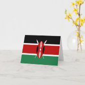 Kenia Vlag Notitiekaart (Gele Bloem)