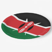 Kenia vlag papieren bordje (Gekanteld)