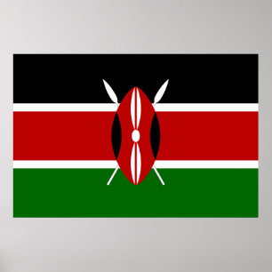 Kenia vlag poster