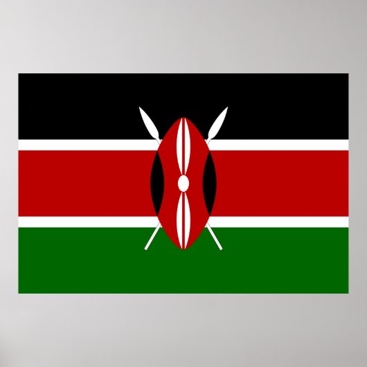 Kenia vlag poster (Voorkant)