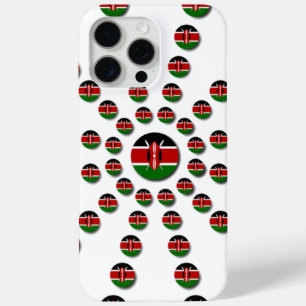 Kenia Vlag Radiaal Patroon: Patriottische Kunst &  iPhone 15 Pro Max Hoesje