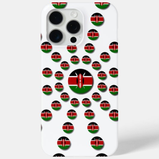 Kenia Vlag Radiaal Patroon: Patriottische Kunst &  Case-Mate iPhone Case (Achterkant)
