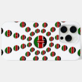 Kenia Vlag Radiaal Patroon: Patriottische Kunst &  Case-Mate iPhone Case (Achterkant (horizontaal))