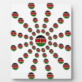 Kenia Vlag Radiaal Patroon: Patriottische Kunst &  Fotoplaat (Voorkant)