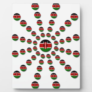 Kenia Vlag Radiaal Patroon: Patriottische Kunst &  Fotoplaat