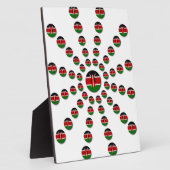 Kenia Vlag Radiaal Patroon: Patriottische Kunst &  Fotoplaat (Zijkant)