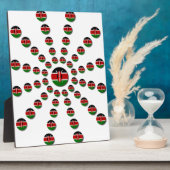 Kenia Vlag Radiaal Patroon: Patriottische Kunst &  Fotoplaat (Zijkant)