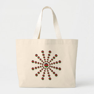 Kenia Vlag Radiaal Patroon: Patriottische Kunst &  Grote Tote Bag