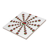 Kenia Vlag Radiaal Patroon: Patriottische Kunst &  Tegeltje (Zijkant)