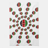 Kenia Vlag Radiaal Patroon: Patriottische Kunst &  Theedoek (Verticaal)