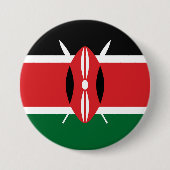 Kenia vlag ronde button 7,6 cm (Voorkant)
