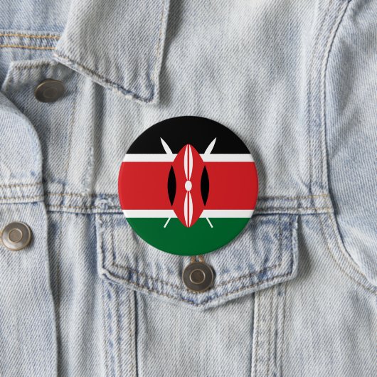 Kenia vlag ronde button 7,6 cm (In situ)