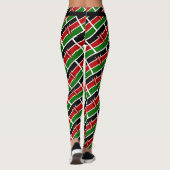KENIA VLAG Schrift RUN UW RAS gepersonaliseerd Leggings (Achterkant)