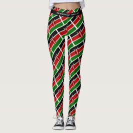 KENIA VLAG Schrift RUN UW RAS gepersonaliseerd Leggings