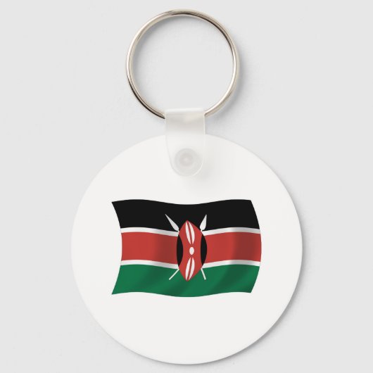Kenia Vlag Sleutelhanger (Voorkant)