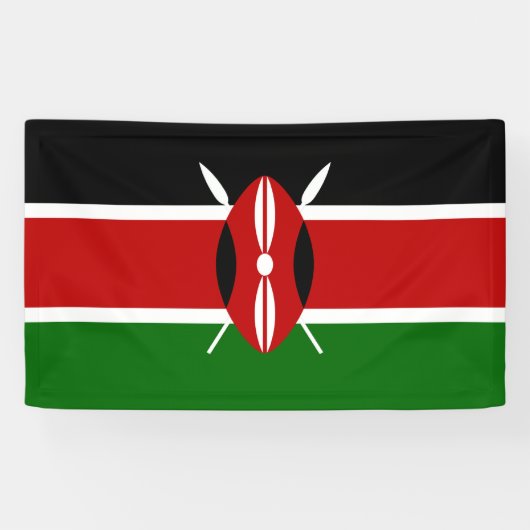 Kenia vlag spandoek (Horizontaal)