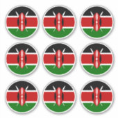 Kenia Vlag sticker & Kenia reizen / sporten (Voorkant)