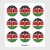 Kenia Vlag sticker & Kenia reizen / sporten (Vel)