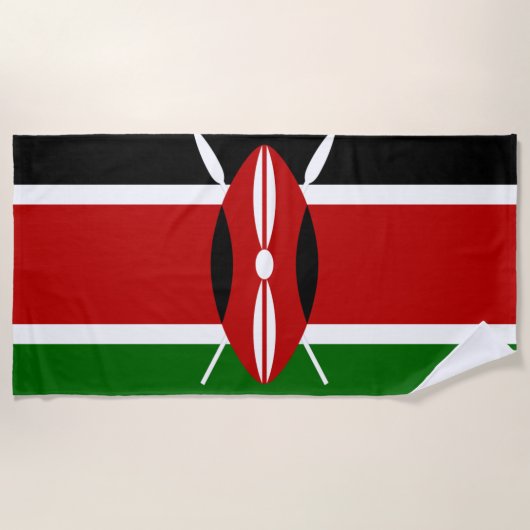 Kenia vlag strandlaken (Voorkant)