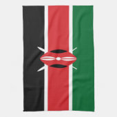 Kenia vlag theedoek (Verticaal)