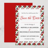 KENIA VLAG Trouwen Custom Christelijk Save The Date (Voorkant / Achterkant)
